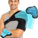 REVIX XL Triple-Layer Gel Shoulder Ice Pack for Rotator Cuff Cold Therapy, Reusable Ice Pack for Shoulder with Extra Removable Coldfocus, 30-Min Long-Lasting Cooling, Workout Relief & Sports Recovery