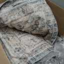 LIVEBOX Washable Area Rug 8x10 Rugs for Living Room Bedroom, Non-Slip Boho Indoor Carpet for Dining Room Office, Low-Pile Farmhouse Soft Carpets for Kids Nursery Room Playroom, Blue