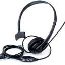 Retevis Overhead Walkie Talkie Headset with Boom Mic, for RT22 RT21 H-777 RT68 RT86, Compatible with Pxton, Baofeng BF-888S/BF-T26, Kenwood Walkie-talkies, 2 Pin Two Way Radio Earpiece(1 Pack)