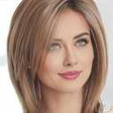 RENERSHOW Ombre Blonde Highlights Bob Short Wigs for White Women Mixed Brown Synthetic Wig Strawberry Blonde Medium Length Wigs Straight Bob