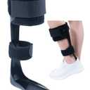 AFO Foot Drop Brace, Innovative Half-Foot Design, Shoe-Friendly, Perfect Posture, Medical Drop Foot Brace for Walking, Foot Drop Orthotic Braces for Neuropathy, Men & Women(Large, Left)