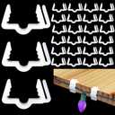 Christmas Light Hangers Clips 7/8 inch Fascia Board Clips Hooks Holiday Deck Light Hooks for Christmas Decoration Roof Gutter Fence in Thickness from 3/4'' to 7/8" (White, 200PCS)