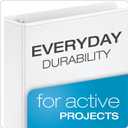 Cardinal 1.5 Inch 3 Ring Binder, D Ring, White, 4 Pack, Holds 375 Sheets (29400)