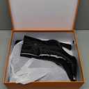 Ankle Boots for Women,Pointed Toe Side Zipper Eel Pattern Unique Heel Shape High-Heel Boots (9.5)