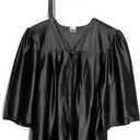 Happy Graduates Medium Black Shiny Child Graduation Cap, Gown, Tassel and 2025 Charm Set, Kindergarten Graduation Cap And Gown Set, For Kids And Preschool Size 3'6- 3'8" (M, Black)