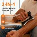 Heated Muscle Scraper Tool Electric Fascia Knife Massager Heating and Vibration, Muscle Scraper Tool, Body Gua Sha Massage Tool,Fascia Tool Massage Tools for Deep Tissue(Black)