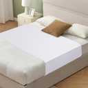 Saddle Style Washable Bed Pad for Incontinence, Waterproof and Reusable Underpad with Tuck-in Sides, Leakage & Sweat Mattress Protector for Adults, King 36x72 inch Bed Pads (2 Count,White)