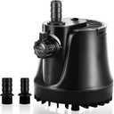 AQQA Submersible Aquarium Water Pump,265GPH 1000L Fish Tank Pump Ultra-quiet Fountain Pump,Adjustable Flow Rate With High Lift,2 Nozzles 6ft Power Cord For Aquarium,Fish Tank, Pond, Hydroponics 15W