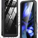 ANTSHARE for Google Pixel 9A Case, IP68 Underwater Built-in Screen Protector, [12 FT Military Drop Proof] [Full Body Shockproof] [Snowproof] Phone Case for Pixel 9A, Black