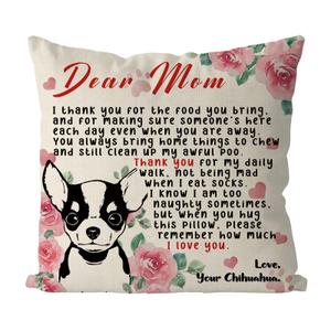 5 x Tian Zhun Chihuahu Mom Gifts Pillow Covers 18x18 Inch Best Chihuahu Mom Pillowcase Chihuahu Lover Gifts Farmhouse Throw Pillows Indoor Couch Cushion Case for Home Sofa Decoration