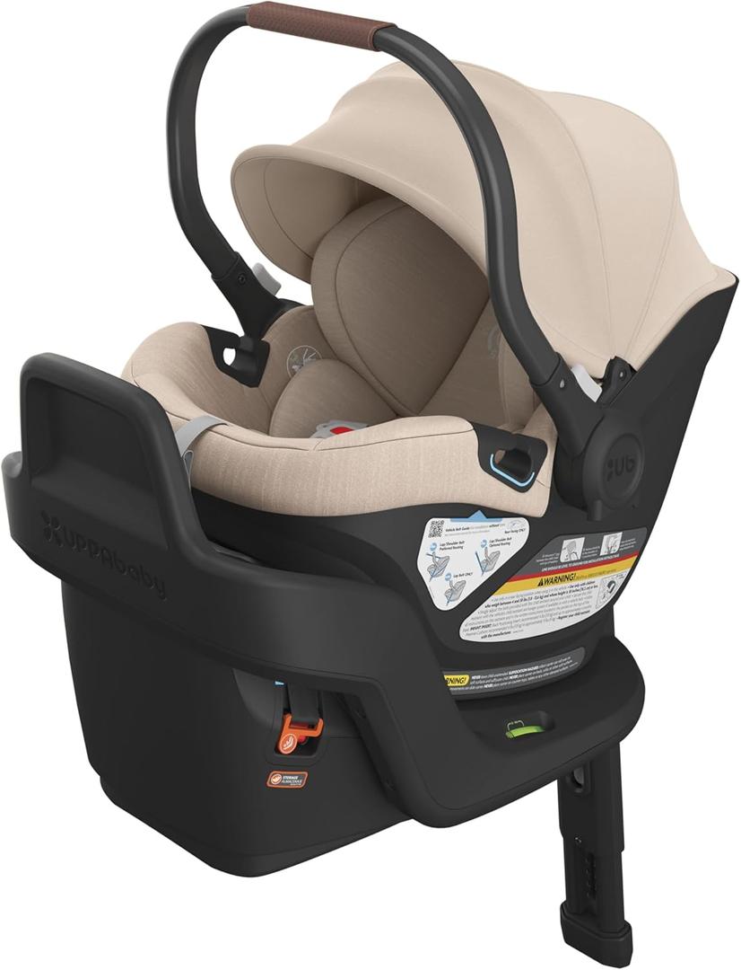 UPPAbaby Aria Lightweight Infant Car Seat/Just Under 6 lbs for Easy Portability/Base with Load Leg + Infant Insert Included/Direct Stroller Attachment/Anthony (Declan)