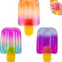 3 Pcs Ice Cream Squishy Toy, Summer Sensory Stress Relief Squeeze Squishy, Popsicle Squishy for Easter Basket Stuffers, Party Favors, Anxiety Relief Everyone, Birthday Gift