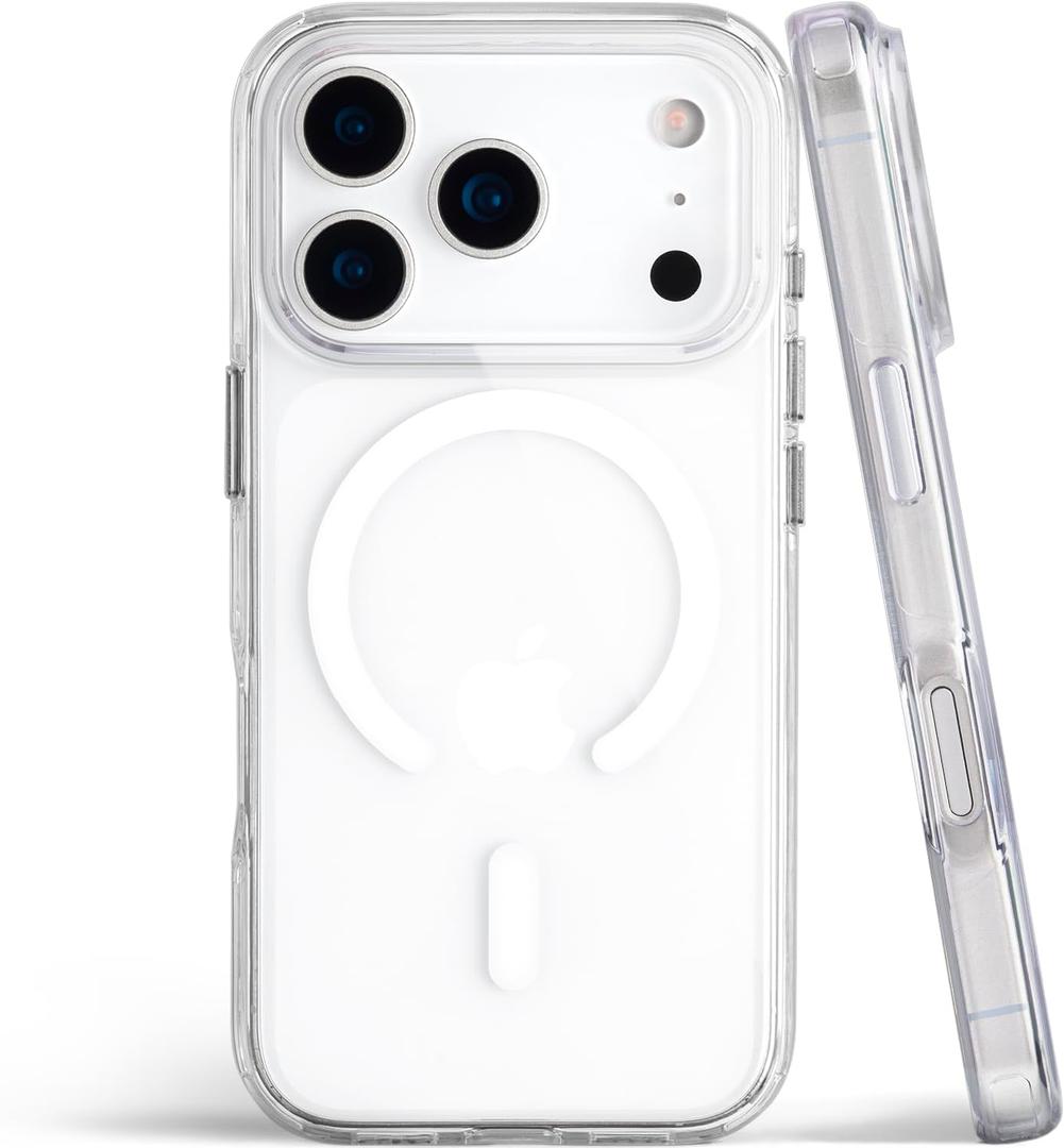for iPhone 17 Plus Case Clear, Compatible with Magsafe, Anti-Yellowing, Military-Grade Protection, Shockproof Slim Magnetic Phone Case Cover, Transparent