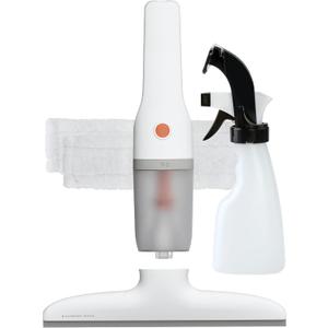 Sharper Image 2-in-1 Window Vacuum Cleaner Kit  Cordless Squeegee, Spray Bottle, 11" Blade, 2 Washable Microfiber Pads| Cleaning Supplies Tool Set| Glass, Mirrors, Shower, Windows, Car Windshield