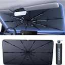 Amadaw Mid SUV Windshield Sun Shade for Kicks/ GLC/ CX90/ Acadia/ Encore GX 2000-2026, Foldable Umbrella Sunshade with 100% UV Block, Multi-Layer Heat Insulation, Keeps Car Cooler