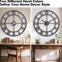 24 Inch Large Wall Clocks for Living Room Decor,Big Roman Numerals Vintage Gold Modern Decorative Metal Oversized Wall Clocks for Bedroom, Kitchen, Office,Housewarming Gift