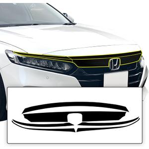 BOGAR TECH DESIGNS for Honda Accord 2018-2022 Front Chrome Delete  Precut Vinyl Overlay Kit, Gloss Black Blackout Trim