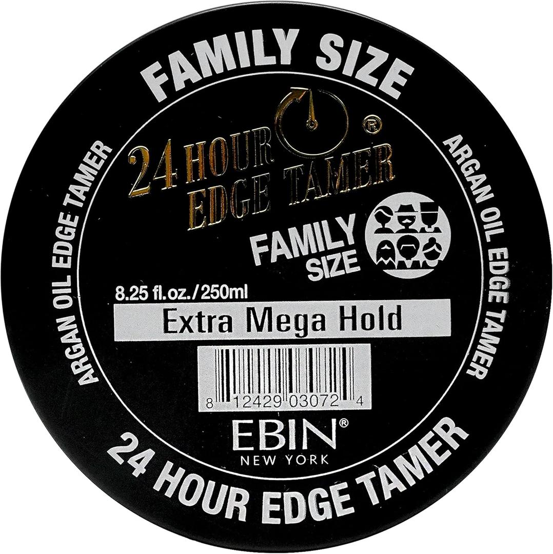 24 Hour Edge Tamer Extra Mega Hold, 8.25 oz by EBIN NEW YORK  Humidity-Resistant, Long-Lasting Hold  No Flakes or Residue  Styling Gel for Sleek Looks  Suitable for All Hair Types (1 Pack) 24 Hour Edge Tamer Extra Mega Hold, 8.25 oz by EBIN NEW YORK  Humidity-Resistant, Long-Lasting Hold  No Flakes or Residue  Styling Gel for Sleek Looks  Suitable for All Hair Types (1 Pack)