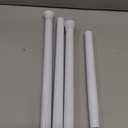 Spring Tension Curtain Rod 32-62 inch, Adjustable Expandable Tension Curtain Rod No Drilling, Tension rods for Window Doorway Kitchen Curtain, White