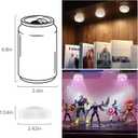 Yiliaw 12 Pack LED Puck Lights Remote Control 16 Color Changeable Under Cabinet Lights, Battery Operated Lights Night Light with Dimmer & Timmer for Closet Bedroom Kitchen, White
