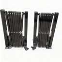 Expandable Garden Fence, Outdoor Retractable Traffic Fence, Metal Safety Barrier Gate for Industrial or Residential Use(Black) Only 1
