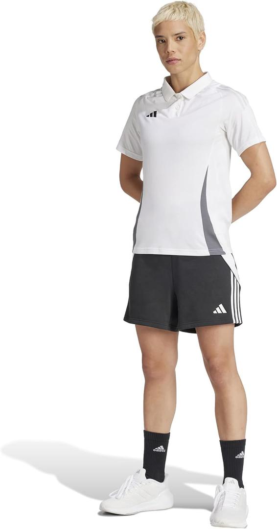 adidas Women's Tiro 24 Sweat Shorts (Large, Black/White)