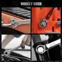 SWANLAKE GARDEN TOOLS 30-Piece Combination Wrench Set, Metric & SAE (8-22mm & 1/4 to 1-1/16),12-Point Open End Standard Wrench Set, Mechanics Wrenches Sets, Chrome Vanadium Steel with Storage Rack