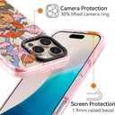 for iPhone 16 Pro Max Case Cute - Durable Shockproof 6.6 ft Drop Impact Phone Case - Funny Cowboy Design (6.9") Glitter Pink