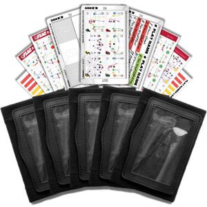 1NMORE 5v5, 7v7 Football Wristbands with Playbook System, Quarterback Wrist Coach for Youth, Flag Football Wrist Bands with Plays Stickers & PVC Cards