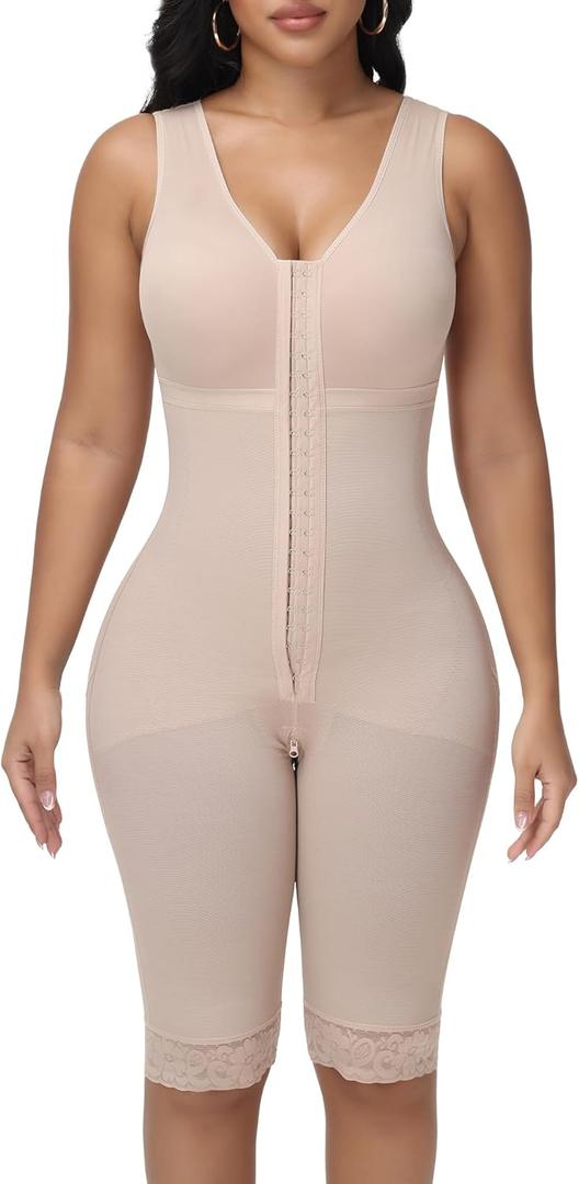 M MYODRESS Faja Body Shaper Post Surgery Tummy Tuck Bbl Lipo Compression Garment Fajas Colombianas Moldeadoras Invisibles (X-Large, Tan)