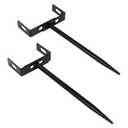 BLSGBUIDING Rainwater Downspout Bracket, 2-4 Inch Sliding Adjustable, Heavy Duty Galvanized Iron Material, Rust Proof Pipe Support with Eco Coating, Easy Installation - Black 2 Pack