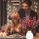 Valentines Day Decorations Floral Picks Stems - 8Pcs,16 Inch Artificial Red Berry Heart Shaped Branches Gift for Wedding Home Vase Decor