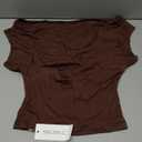 REORIA Womens Cinched Waist Off The Shoulder Tops Cap Sleeve Tee Shirts Casual Loose Summer Outfits 2026 XS