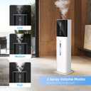 2.11Gal Ultrasonic Cool Mist Humidifier with Timer and Humidistat for Large Rooms - Home, Bedroom, Baby, Adults, Plants