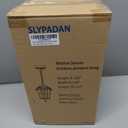 Motion Sensor Outdoor Pendant Light Modern Exterior Hanging Porch Lantern,15.5" Anti-Rust Aluminum Outside Chandelier Black Ceiling Mount for Patio Front Door Porch Entryway Foyer Gazebo (Small Motion Sesnor)