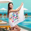 Christian Beach Towel 30x60 Inch, God is Within Her She Will Not Fall Bible Verse Oversized Bath Pool Swim Towels Blanket for Bathroom Travel Swimming Camping Picnic Sport, Christian Gifts