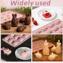 2 x 2PCS Easter Bunny-Eggs Silicone Molds 3D Eggs Chocolate Molds Easter Rabbit Candy Molds for Fondant Jelly Pudding Manual Soap Making of Easter Party Decoration