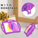TOPESCT Kids Case for 11" iPad (A16) 11th Gen 2025,10.9" iPad 10th Gen 2022 - Made of Kid-Friendly Silicone, with Built-in Screen Protector, Shockproof Handle Stand Case (Purple)