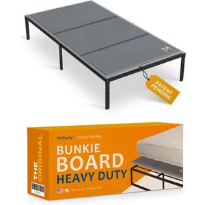 Meliusly Heavy Duty 10mm Bunkie Board Twin Size (38x75'') Patent Pending Low Profile Bed Board Design - Breathable, Noise Minimizing, Moisture Resistant Bunkieboards, Low Profile Bed Support