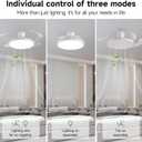Retractable Ceiling Fans with Lights and Remote Control, 48 inch White Slim Low Profile Ceiling Fans, 20W Dimmable LED,Timer Setting,Memory Function Modern Fan for Living Room Bedroom, X Large