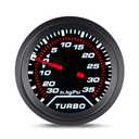 WATERWICH 35 PSI Turbo Boost/Vacuum Gauge Meter Kit Includes Mechanical Hose & T-Fitting - Black Dial - Clear Lens 2" 52mm 12V Universal for Car Truck