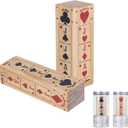 Wooden Trump Marker Cubic Column Set of 2,Trump Indicator, Clear Large Size Euchre Cubic Column, Great Tools for Euchre Pinochele Playing Cards