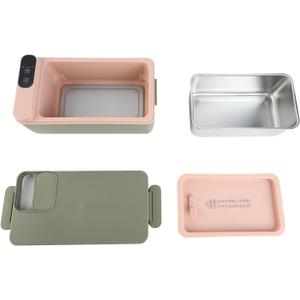 Cordless Electric Lunch Box, 1L Portable Electric Self Heating Lunch Box, USB Rechargeable Food Warmer Self Heating Box with 304 Stainless Steel Container for Office, Car,