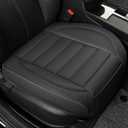 1 Pack Leather Front Car Seat Covers,Bottom Seat Covers for Cars,Driver Car Seat Cushion Cover,Luxury Seat Protectors,Waterproof,Full Wrap,for Most Vehicles,Sedan,Truck,SUV(Black)