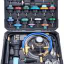 Coolant Pressure Tester Kit, 30pc Universal Radiator Pressure Tester Kit, Professional Coolant Vacuum Refill Kit for Cars Motorcycles Trucks (30-Piece)