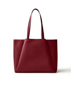 Work Tote Bags for Women 15.6 Inch - Laptop Tote Bag with Zip Compartments - Large PU Leather Office Purse Computer Briefcase (Black)