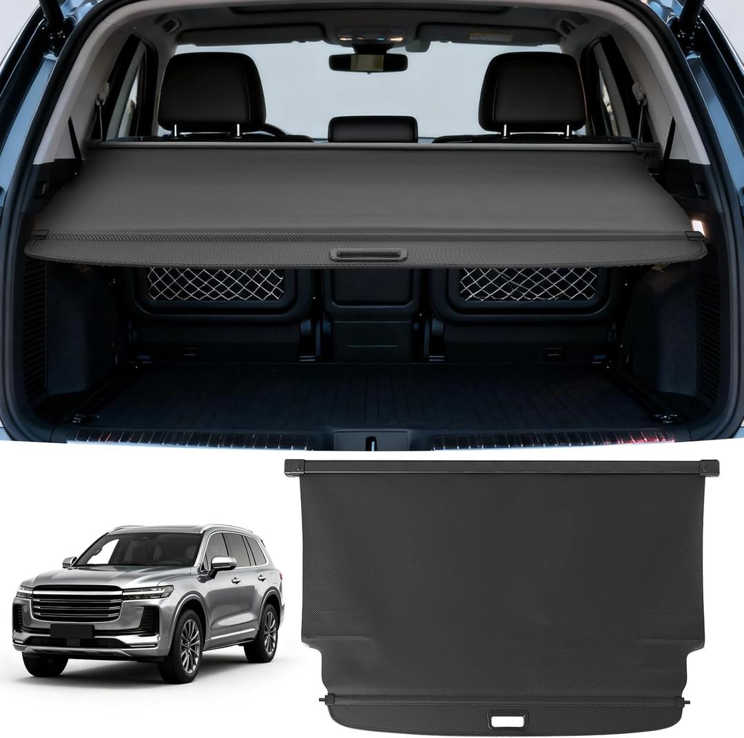 Cargo Cover for Ford Bronco 4-Door 2021-2026 Accessories Leather Retractable Trunk Cover Security Shielding Shade Cargo Luggage Cover Trunk Storage Privacy Protection Luggage Shade Shield