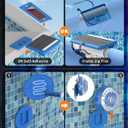 Solar Pool Lights, Solar Powered Submersible LED Lights with Remote IP68 Waterproof Swimming Pool Lighting,16 Colors Underwater Pool Light for Above Ground Inground Pool, Pond (Blue,4Pack)