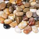 15 lbs River Rocks, 1-1 1/2 inch Plant Rocks for Pots Indoor, Decorative Garden Rocks Outdoor Landscaping, Polished Natural Stone for Walkways, Yard, Vases, Crafts