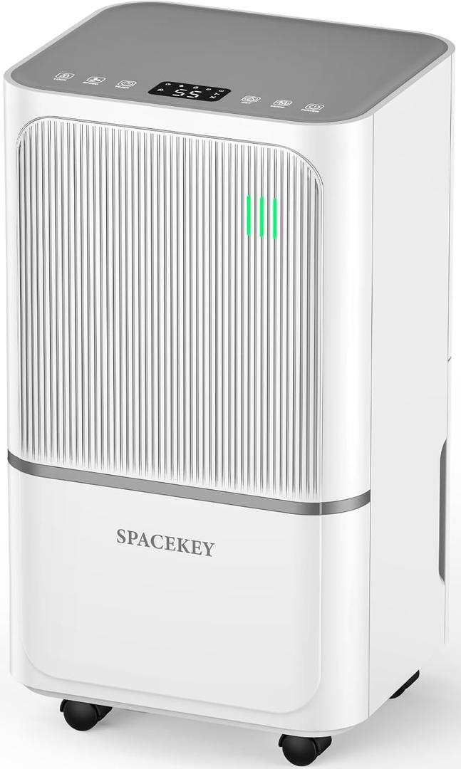 34 Pints Dehumidifier for Basement with Drain Hose Up to 2500 Sq.Ft, Compressor Dehumidifiers for Home, Bedroom, Bathroom, Large Room, 3 Modes, Intelligent Humidistat, Auto Shut-off, 24H Timer, White